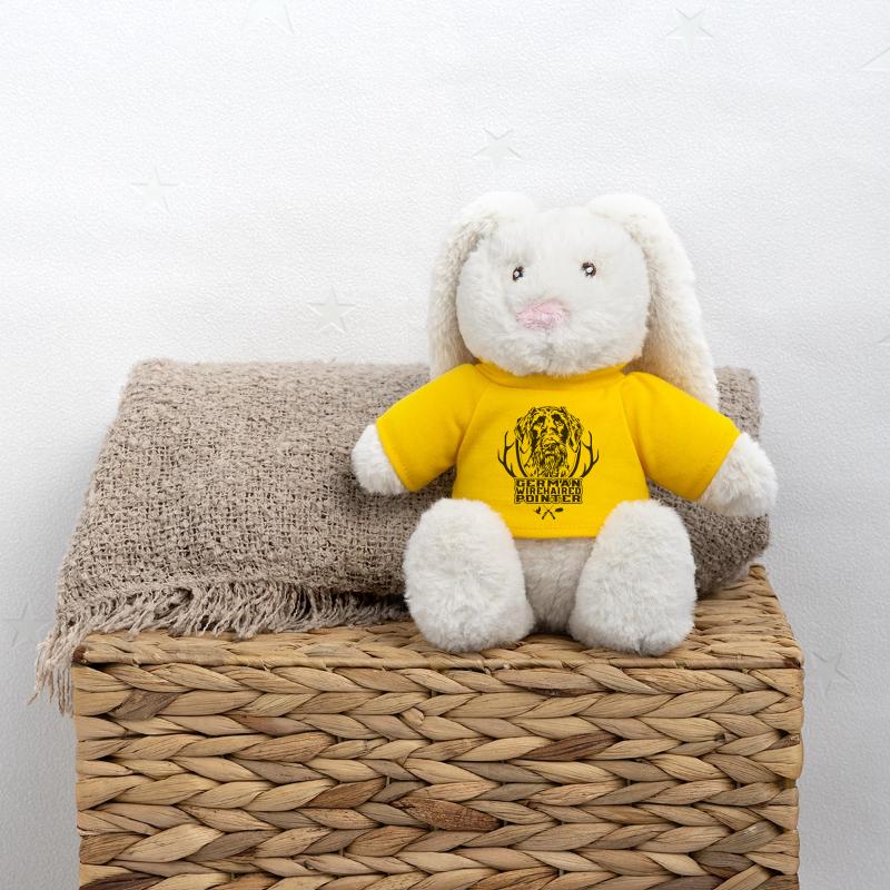 German Wirehaired Pointer Jagdhunde Hunde Wilsigns MiniFeet® RecycelHase® Creme