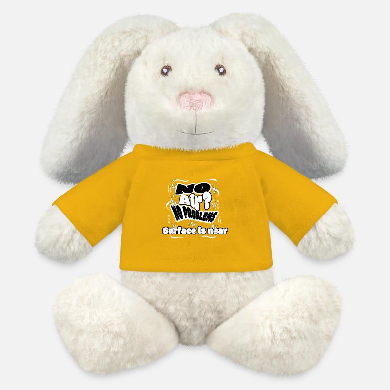 Pas d'air ? Pas de problème ! Surface à proximité - Lapin en peluche recyclé MiniFeet® Crème - jaune soleil