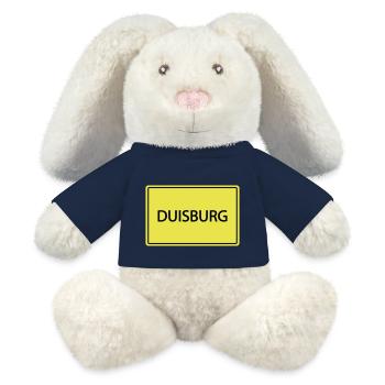ortsschild duisburg - MiniFeet® RecycelHase® Creme - French Navy - Vorne