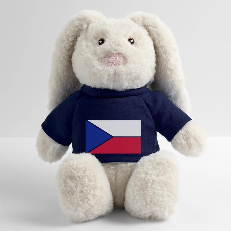 tschechien_50 Lapin en peluche recyclé MiniFeet® Crème