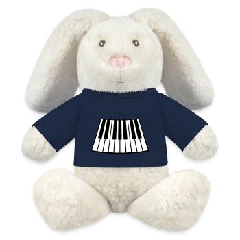 Piano Keys Instrument Playing Classical Music - MiniFeet® RecycelHase® Bunny Cream - french navy - Front