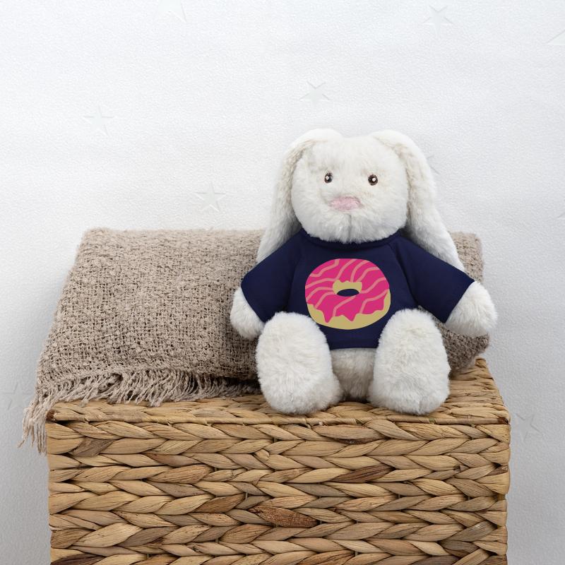 Donut Lapin en peluche recyclé MiniFeet® Crème