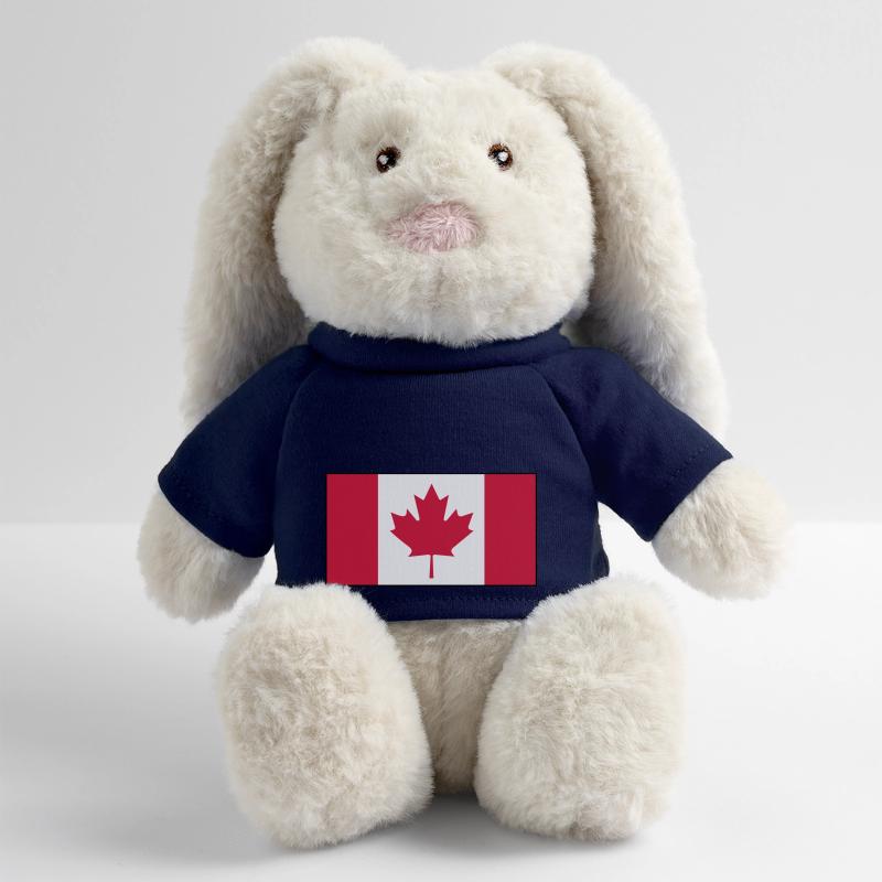 Drapeau du Canada Lapin en peluche recyclé MiniFeet® Crème