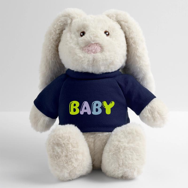 bébé Lapin en peluche recyclé MiniFeet® Crème