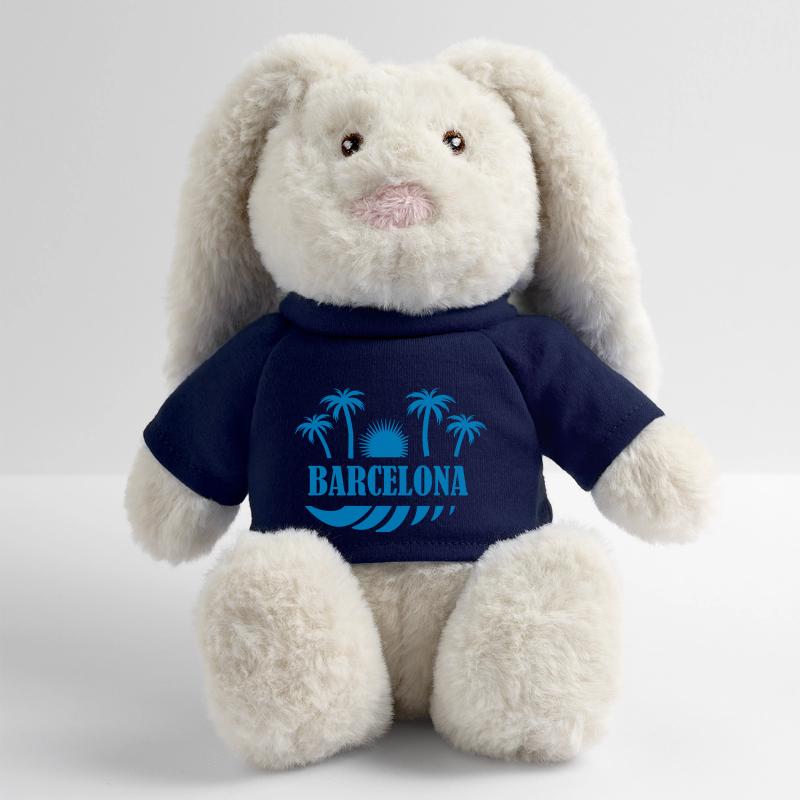 Barcelone Lapin en peluche recyclé MiniFeet® Crème