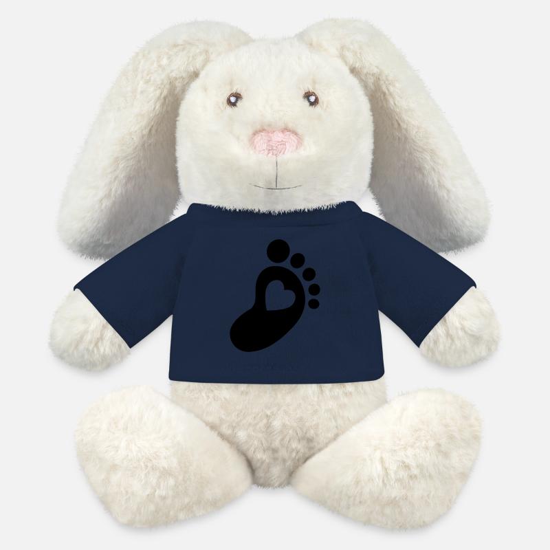 Baby Fuß Herz - MiniFeet® RecycelHase® Creme - French Navy