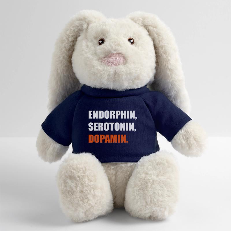 sportif Lapin en peluche recyclé MiniFeet® Crème