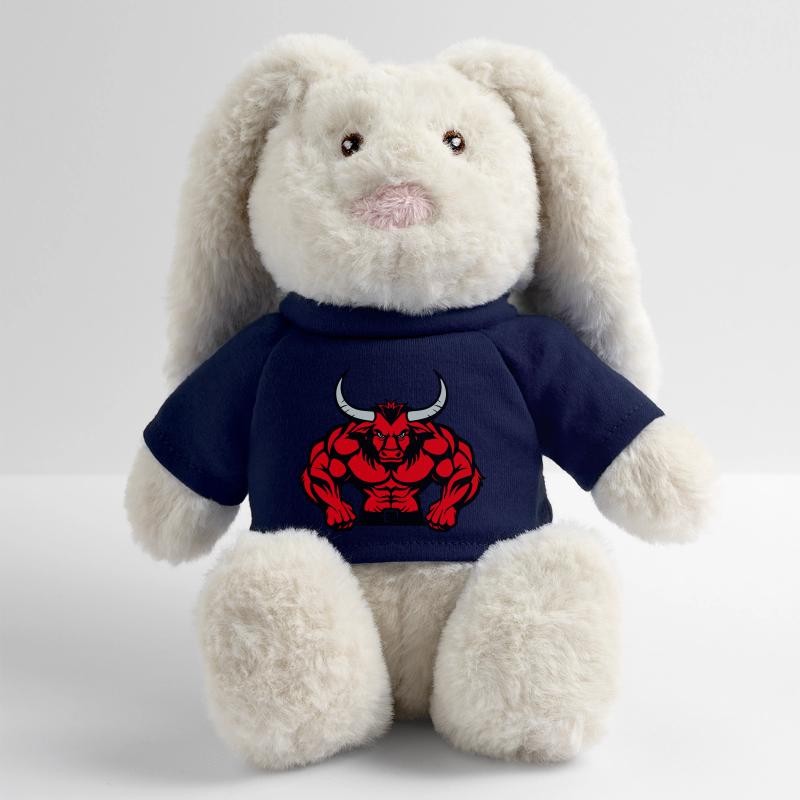 Animal taureau Lapin en peluche recyclé MiniFeet® Crème