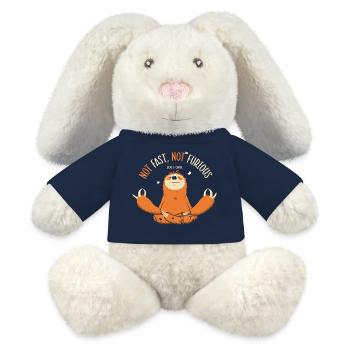 Sloth not fast not furious - MiniFeet® RecycelHase® Bunny Cream - french navy - Front