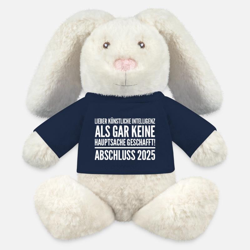 Abitur Sprüche - MiniFeet® RecycelHase® Creme - French Navy