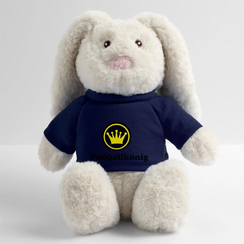 Fußball Lapin en peluche recyclé MiniFeet® Crème