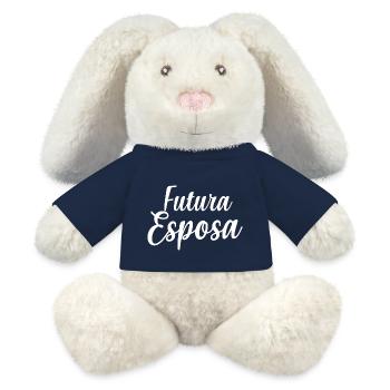 Futura Esposa Engagement Bridal Shower Wedding - MiniFeet® RecycelHase® Bunny Cream - french navy - Front