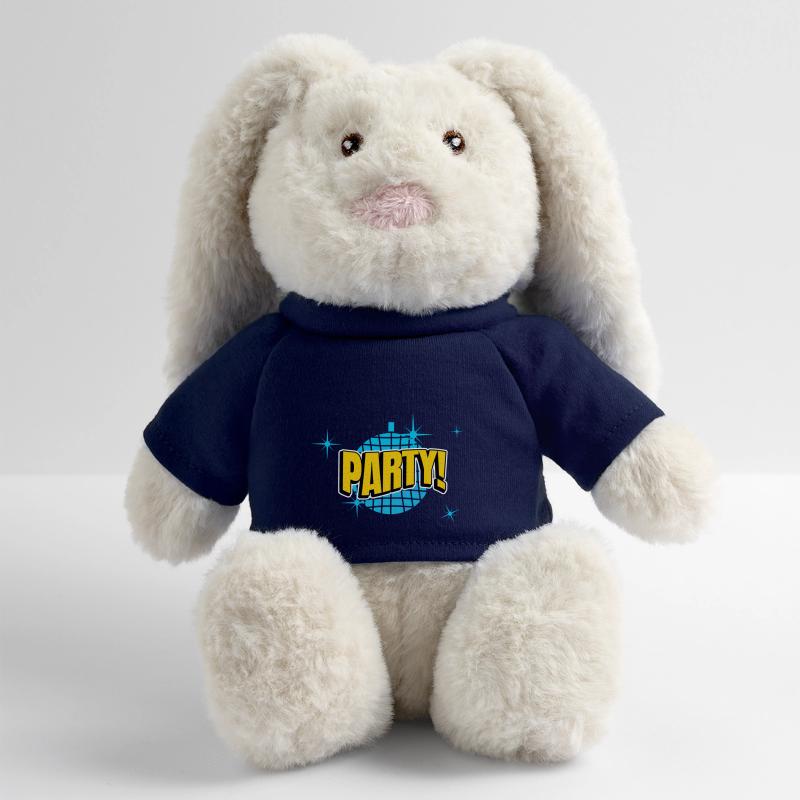 Party Disco Comic Style Bubble Graffiti Lettering Lapin en peluche recyclé MiniFeet® Crème