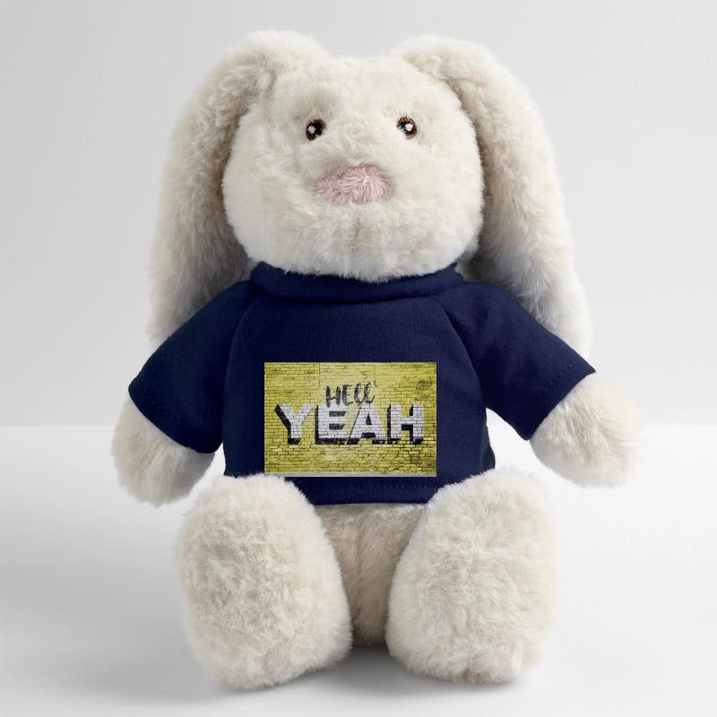 Oui graffiti de mur de briques Lapin en peluche recyclé MiniFeet® Crème