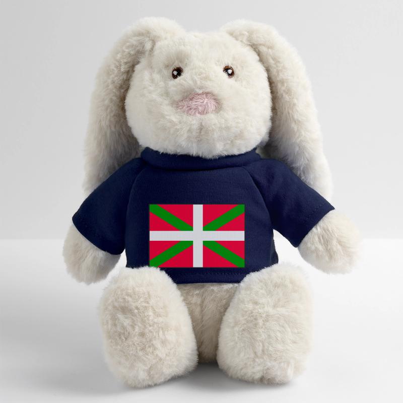 Drapeau basque Lapin en peluche recyclé MiniFeet® Crème