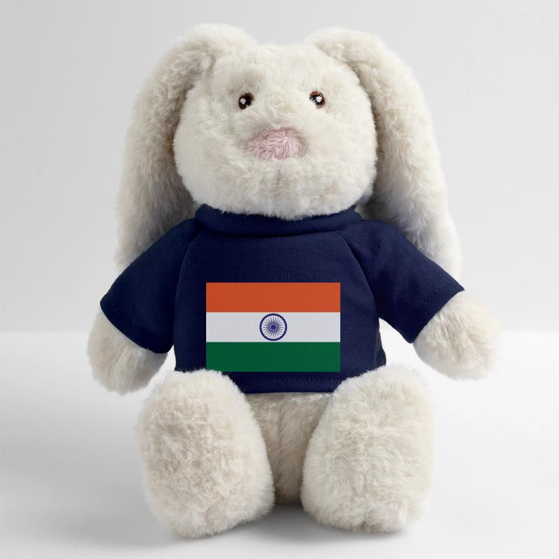 Inde Lapin en peluche recyclé MiniFeet® Crème