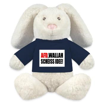Afd wallah scheiss idee - MiniFeet® RecycelHase® Creme - French Navy - Vorne
