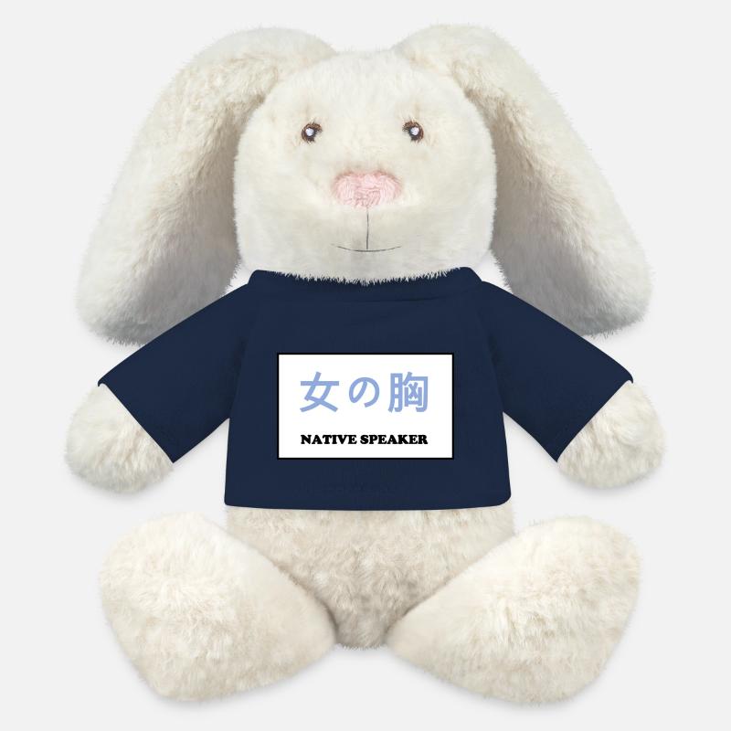 Native Speaker, japanisch - MiniFeet® RecycelHase® Creme - French Navy