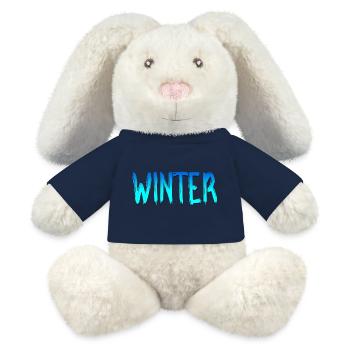 SCHRIFTZUG WINTER - MiniFeet® RecycelHase® Creme - French Navy - Vorne