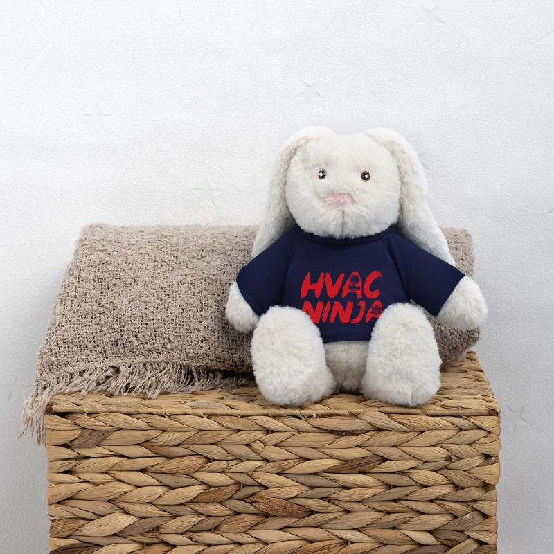 Chauffage, Climatisation, Ventilation, Technicien Lapin en peluche recyclé MiniFeet® Crème