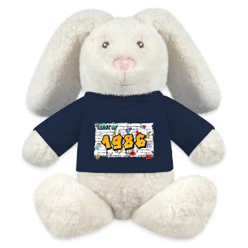 Best of 1986 Graffiti – 39 ans d’Urban Attitude - Lapin en peluche recyclé MiniFeet® Crème - bleu marine - Devant