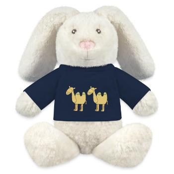 kamel zu zweit - MiniFeet® RecycelHase® Creme - French Navy - Vorne
