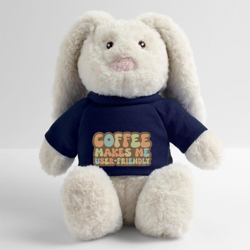 Coffee Makes Me User Friendly MiniFeet® RecycelHase® Bunny Cream
