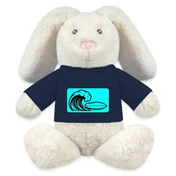 Surfboard Wave - MiniFeet® RecycelHase® Bunny Cream - french navy - Front