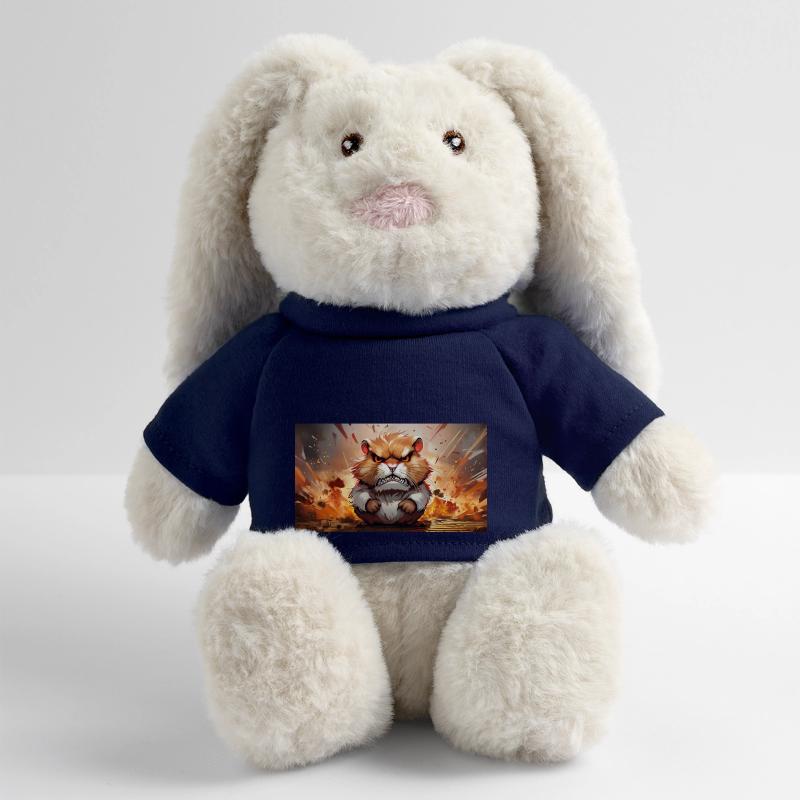 Animaux mignons - hamster Lapin en peluche recyclé MiniFeet® Crème