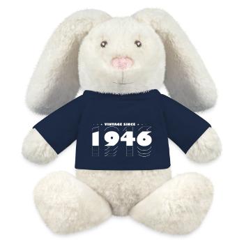 Vintage Celebrating 1946 - 79 Jahre zeitlos - MiniFeet® RecycelHase® Creme - French Navy - Vorne