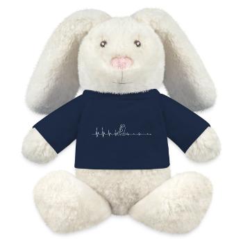 Herzschlag Zen Meditative Linie - MiniFeet® RecycelHase® Creme - French Navy - Vorne