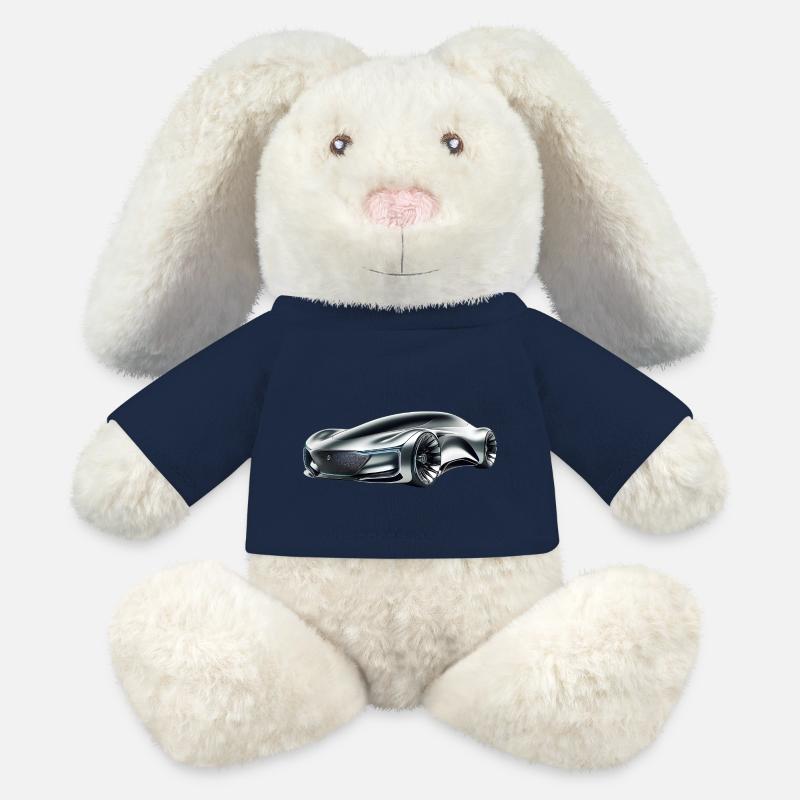 futuristic car - MiniFeet® RecycelHase® Bunny Cream - french navy
