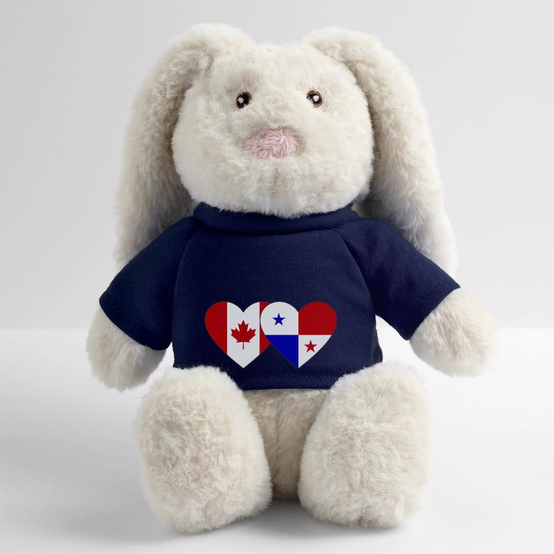 Drapeau du Canada Panama Lapin en peluche recyclé MiniFeet® Crème