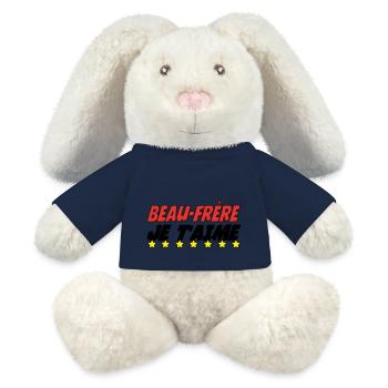 Brother-in-law I love you - MiniFeet® RecycelHase® Bunny Cream - french navy - Front