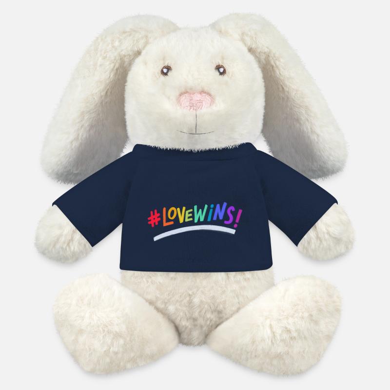 Love Wins Pride - MiniFeet® RecycelHase® Bunny Cream - french navy
