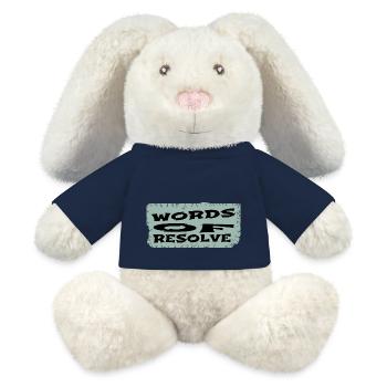birthday connecting through conversation jokes - MiniFeet® RecycelHase® Bunny Cream - french navy - Front