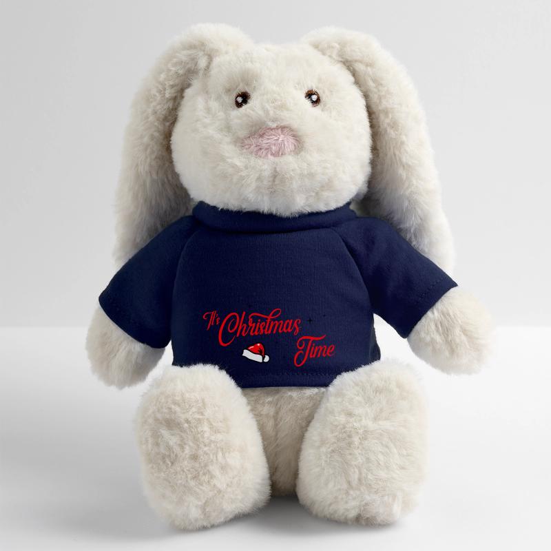 Période de Noël Lapin en peluche recyclé MiniFeet® Crème