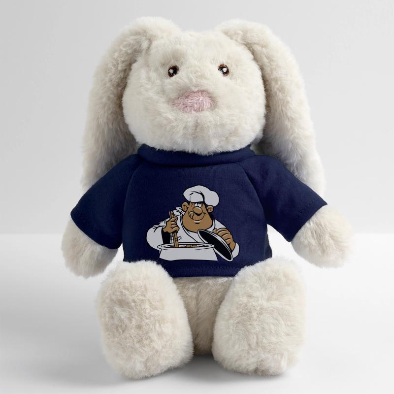 cuire cuisine bande dessinée drôle Lapin en peluche recyclé MiniFeet® Crème