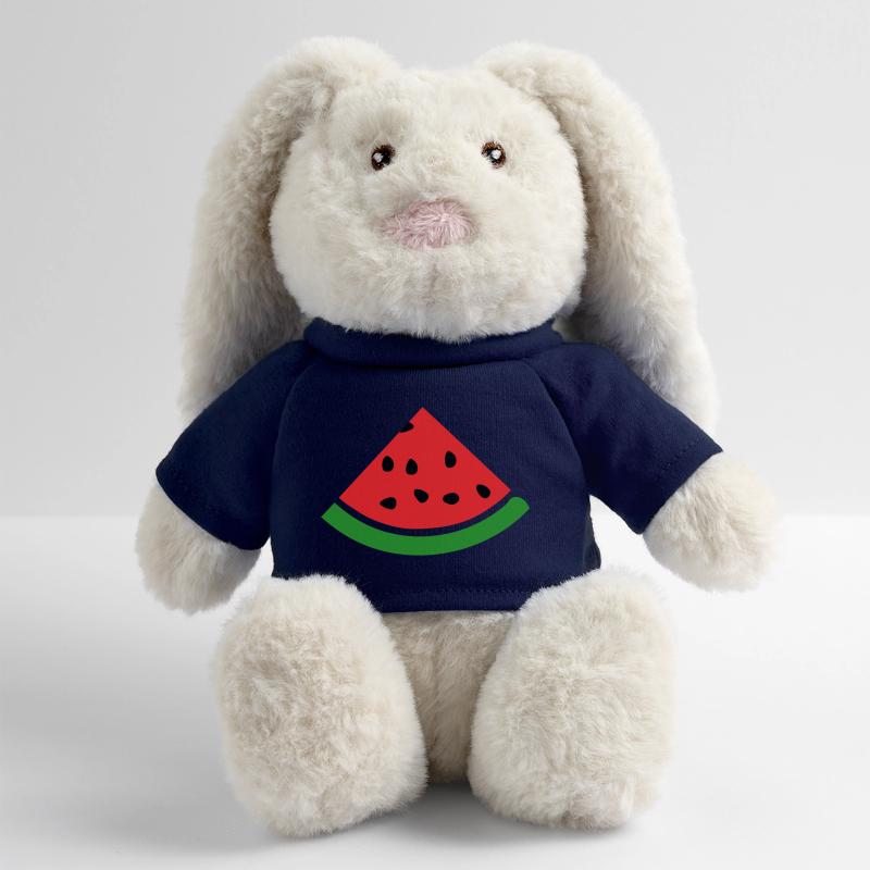 Melon pastèque Lapin en peluche recyclé MiniFeet® Crème