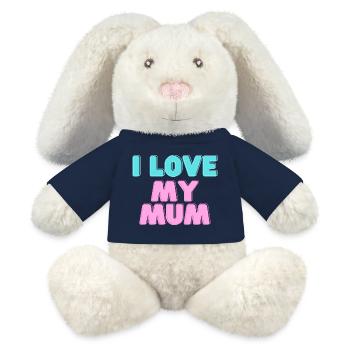 I love my mum - MiniFeet® RecycelHase® Bunny Cream - french navy - Front