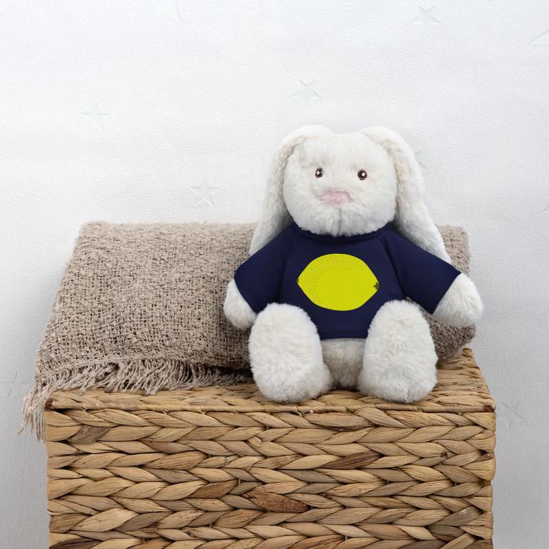 Bang Yellow Lemon, Fruit, Gift Idea MiniFeet® RecycelHase® Bunny Cream