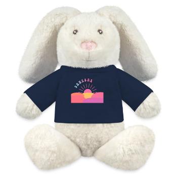 Gratitude Is Healing - Gift Idea - Gift - MiniFeet® RecycelHase® Bunny Cream - french navy - Front