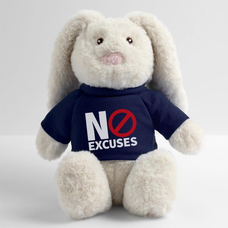 PAS D’EXCUSES blanc Lapin en peluche recyclé MiniFeet® Crème