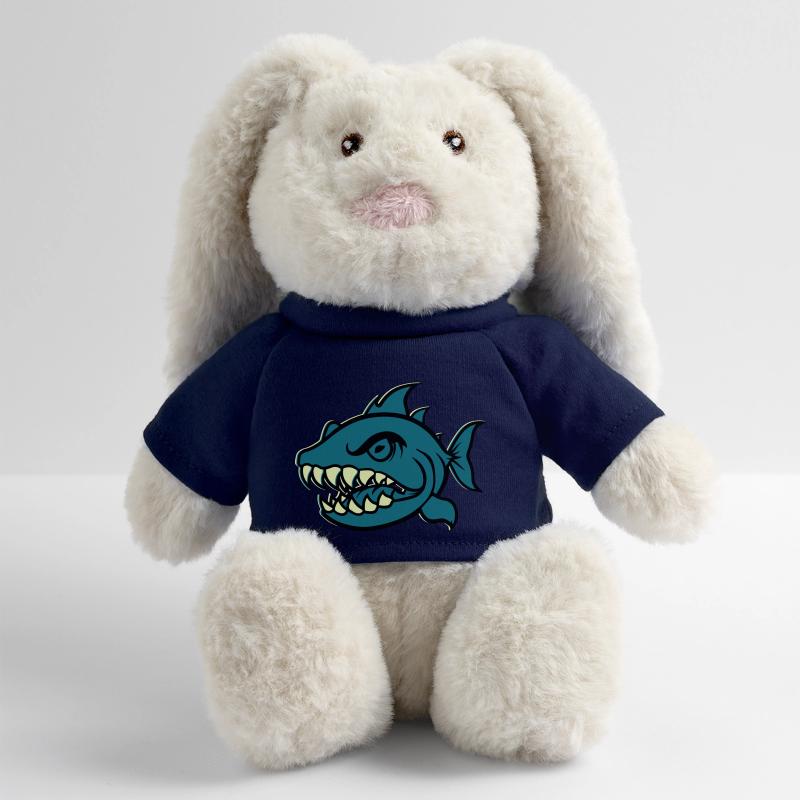 Piranha Comic Fish MiniFeet® RecycelHase® Bunny Cream