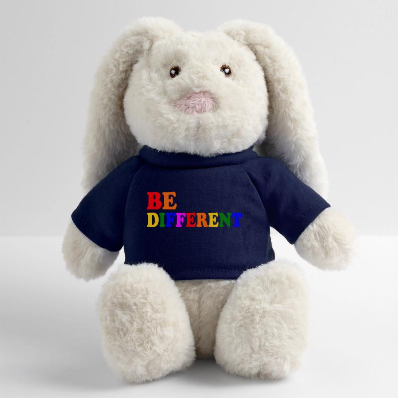Be different Lapin en peluche recyclé MiniFeet® Crème