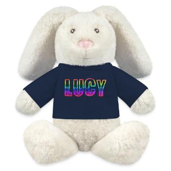 lucy rs regenbogen - MiniFeet® RecycelHase® Creme - French Navy - Vorne