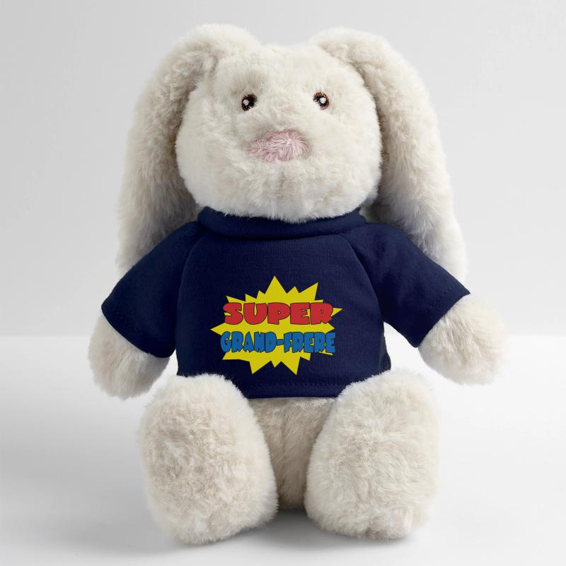 GRAND FRERE Lapin en peluche recyclé MiniFeet® Crème