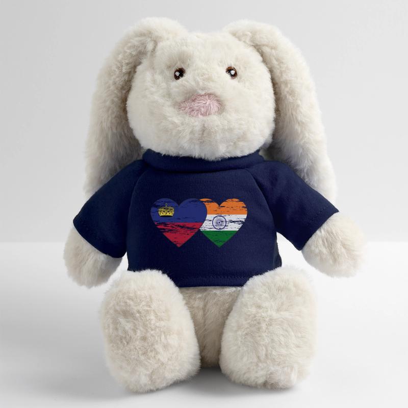 Liechtenstein Inde drapeau utilisé Lapin en peluche recyclé MiniFeet® Crème