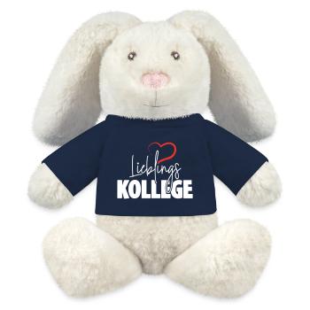 Lieblingskollege mit Herz - MiniFeet® RecycelHase® Creme - French Navy - Vorne