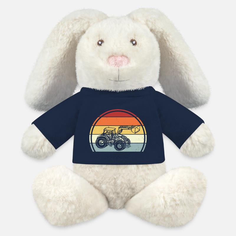 Traktor - MiniFeet® RecycelHase® Creme - French Navy